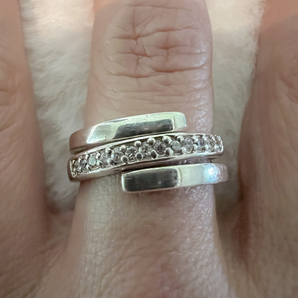 Diamond wrap band in 925